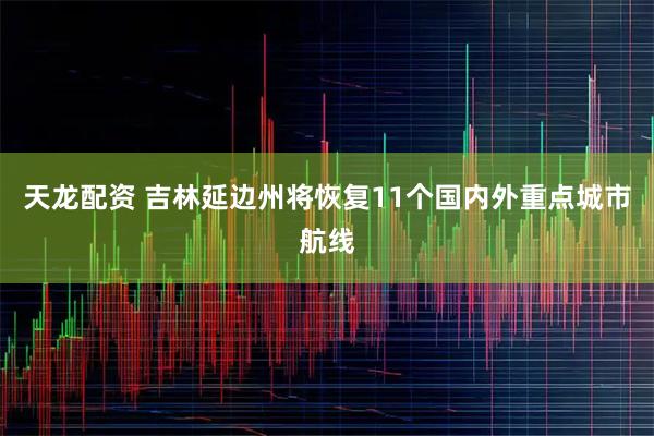 天龙配资 吉林延边州将恢复11个国内外重点城市航线