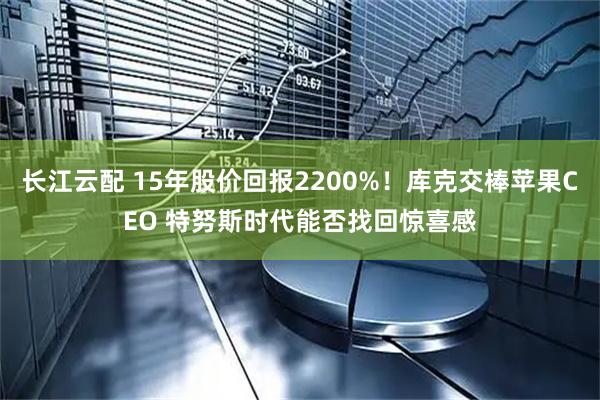 长江云配 15年股价回报2200%！库克交棒苹果CEO 特努斯时代能否找回惊喜感